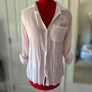 Velvet Heart Pink Button Down Relaxed Fit